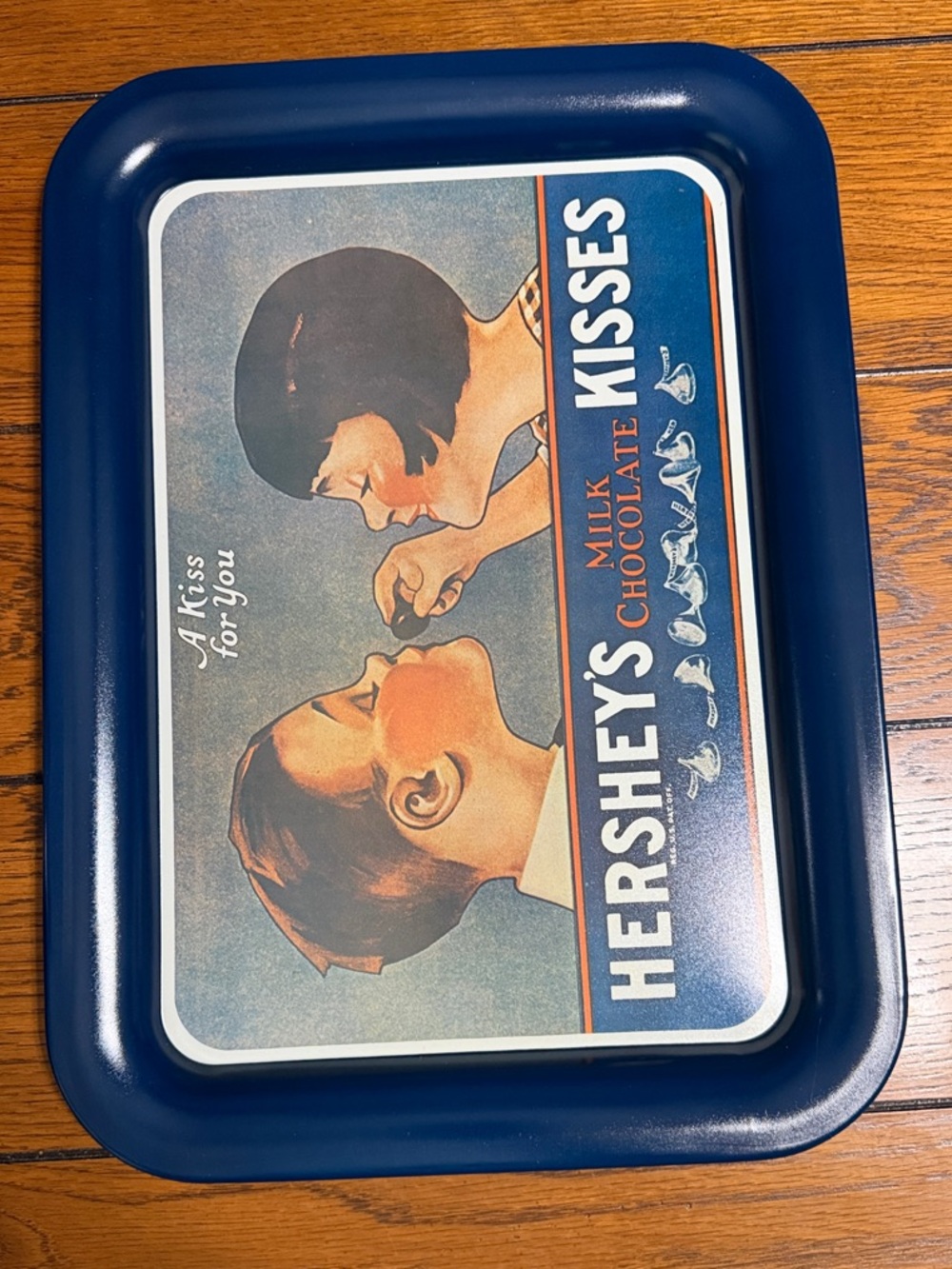 HERSHEY'S Blue Vintage Kisses Decorative Serving Tray